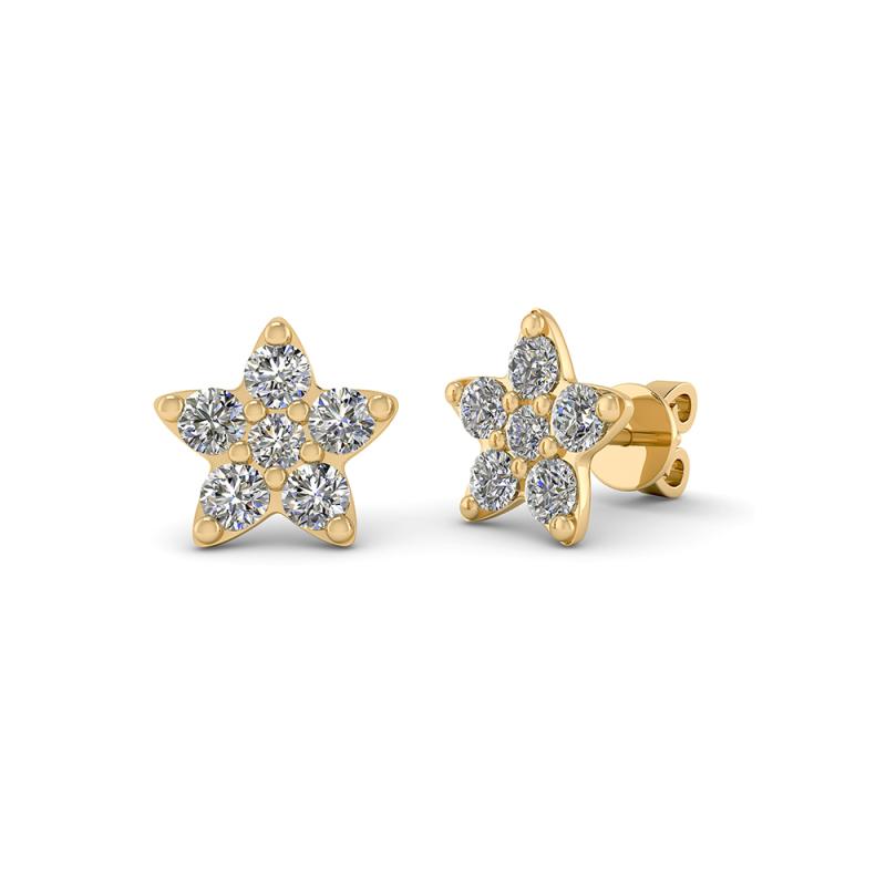 Henrik Ørsnes Design Star 14 Karat Guld Ørestikker Med Brillanter 0,50 Carat - Ørestikkere  - 1500000004045