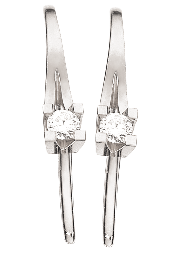 Kleopatra 0,1014 Karat Hvidguld Fra Scrouples - Scrouples Øreringe  - 5704012340820