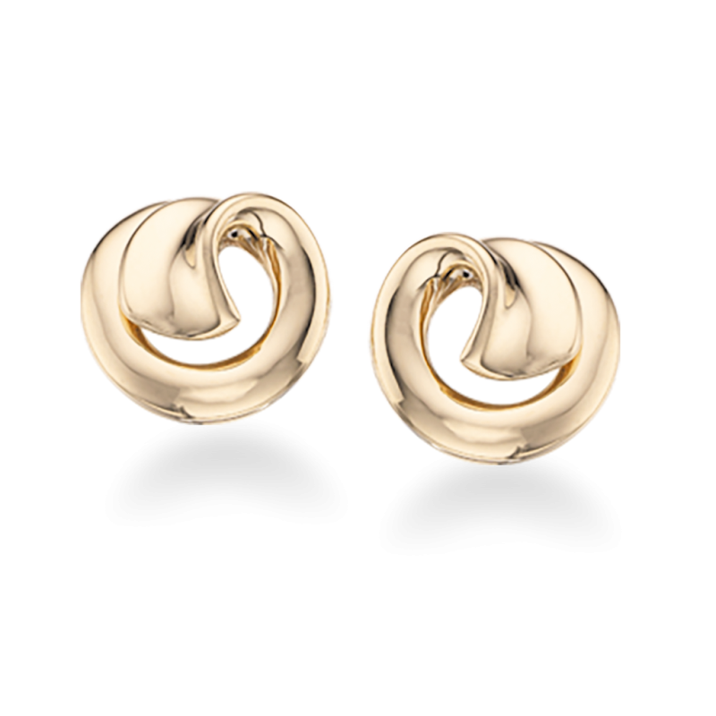 Scrouples Ørestikker i 8 Karat Guld - Elegante Smykker