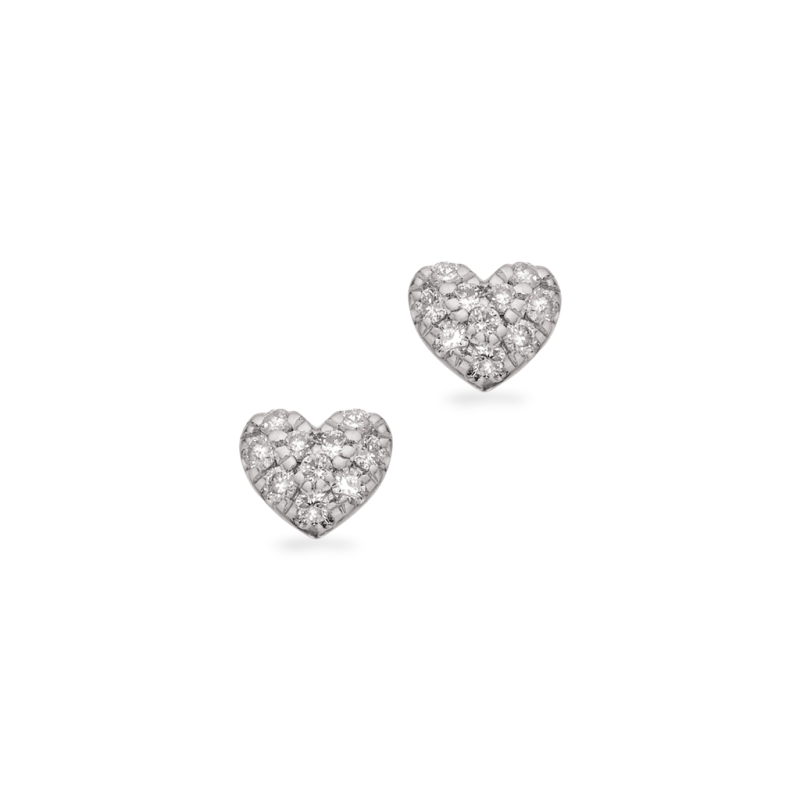 Scrouples Øreringe i 14 Karat Hvidguld med Diamanter