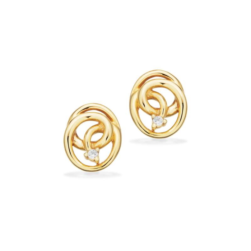 Scrouples Ørestikker i 8 Karat Guld – Elegante Smykker