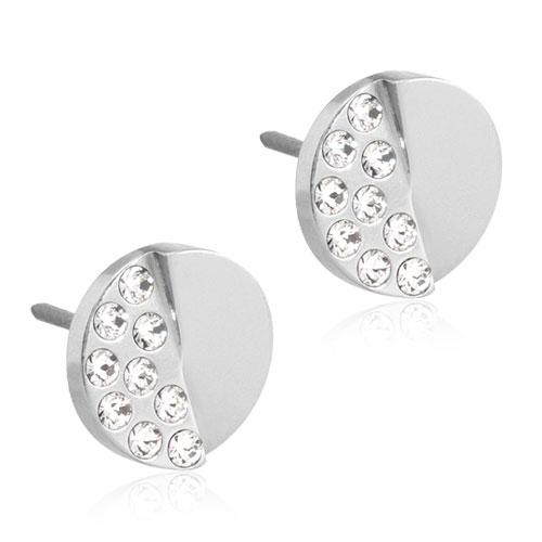 Blomdahl Ørestikker i Titanium med Swarovski Krystaller