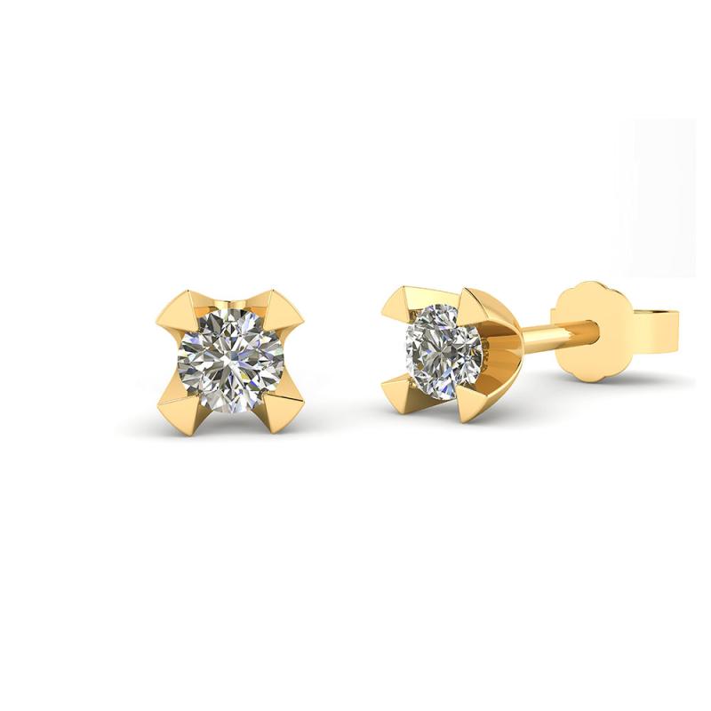 14 Karat Guld Ørestikker med 0,20 Carat Diamanter - Elegance!