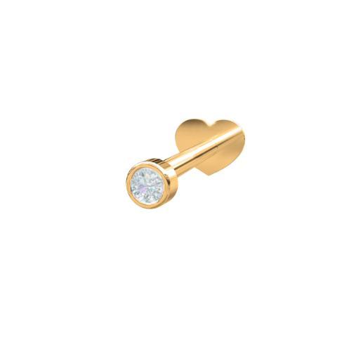 Nordahl Andersen Labret Ørering i 14 Karat Guld med Diamant