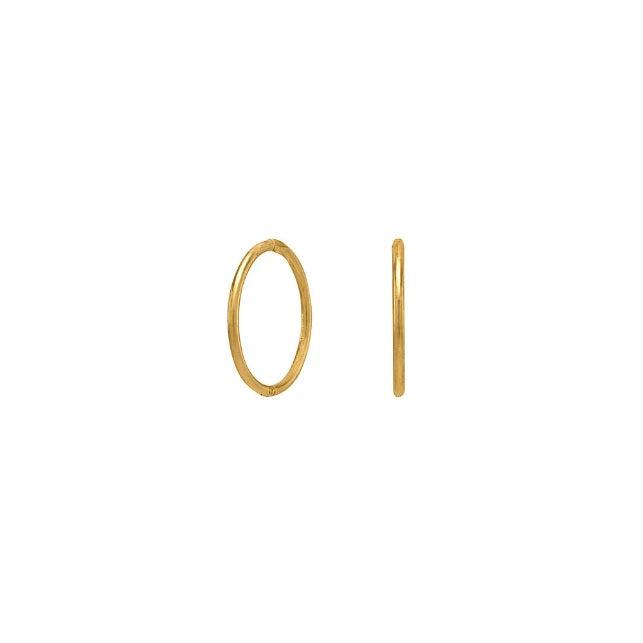 Nordahl 8 Karat Guld Klik Creol, 9mm 30162060300 - Nordahl Øreringe  - 1233690118352