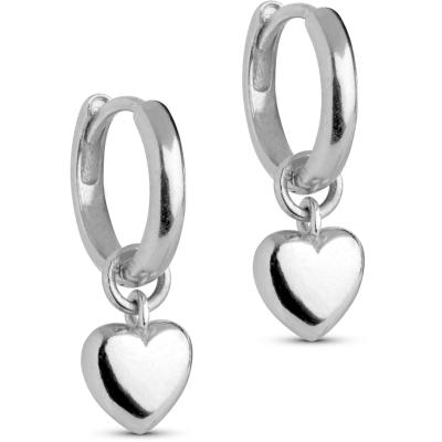 Amore Hoops Sterling ølv Fra Enamel E376s - Enamel Øreringe  - 5714274031695