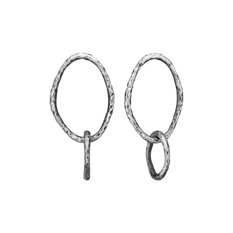 Birdie Onassis Duo Silver Plain Sterling ølv - By Birdie Øreringe  - 1500000001259