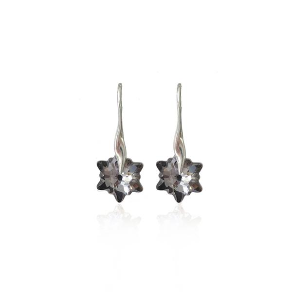 Edelweiss øreringe Crystal Silver Nightølv - Øreringe