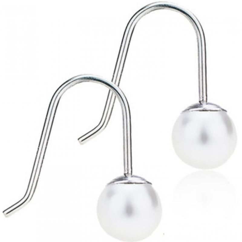 Blomdahl Mini Pendants Øreringe i Perle Hvid 6