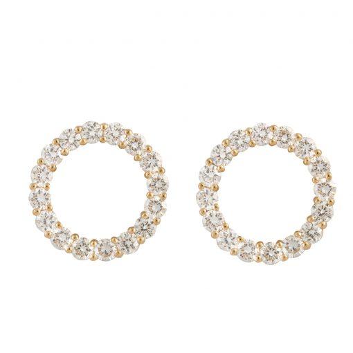 Model 816 14 Karat Guld Fra Lene Visholm Med Brillanter 0,90 Carat - Lene Visholm Øreringe