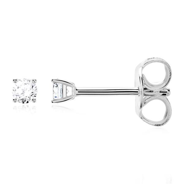 Diamant Ørestikker 14hvidguld 0,10 . - Ørestikkere  - BDE0022Di2005-14KWSL
