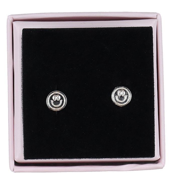 Hvid/Metallic Millavanilla Smiley ølv - Millavanilla Øreringe  - 5745000111022