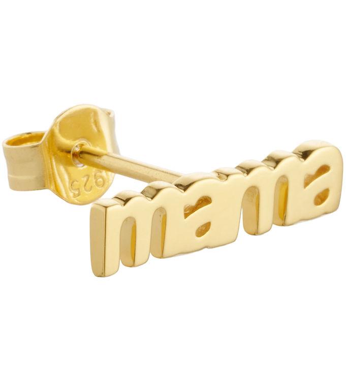 Metallic Design Letters Ørering 1 Stk. Mama 18k Guldbelagt - Design Letters Øreringe  - 5710498197384