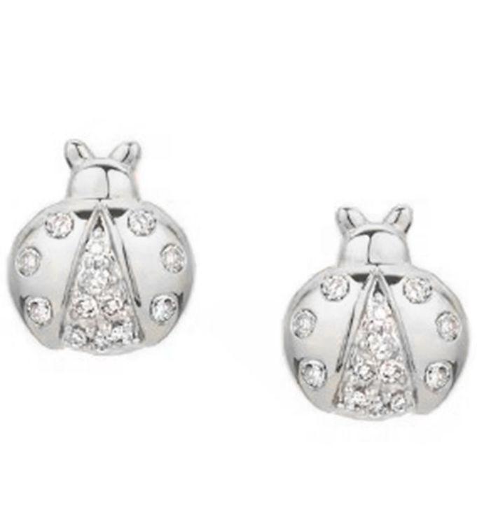 Metallic Millavanilla Mariehøne ølv - Millavanilla Øreringe  - 5745000110018