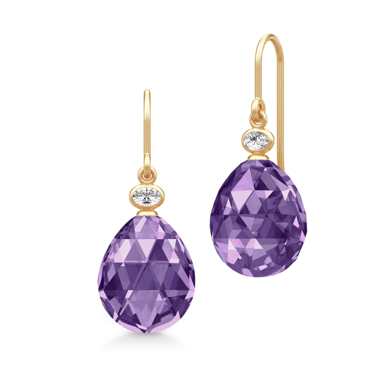 Ofelia Earring Amethyst - Julie Sandlau Øreringe  - 5704465151721