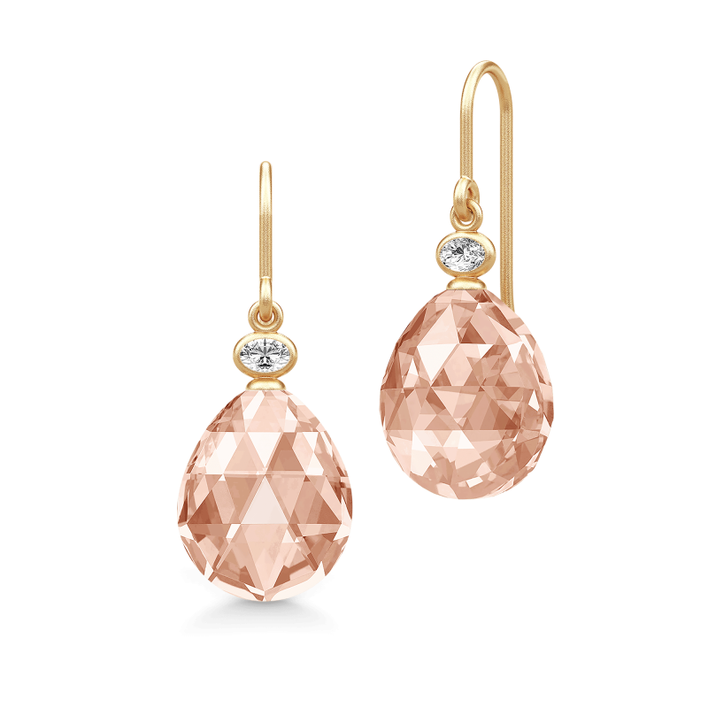 Ofelia Earring Peach Morganite - Julie Sandlau Øreringe  - 5704465151745