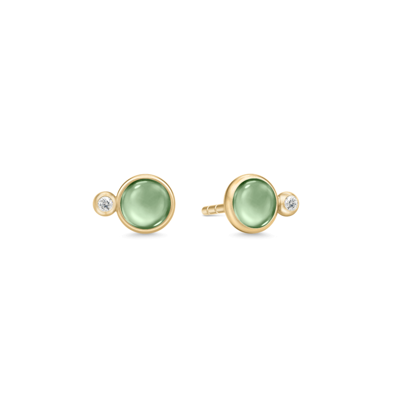 Green Amethyst Prime Earstuds - Julie Sandlau Øreringe  - 5704465121694