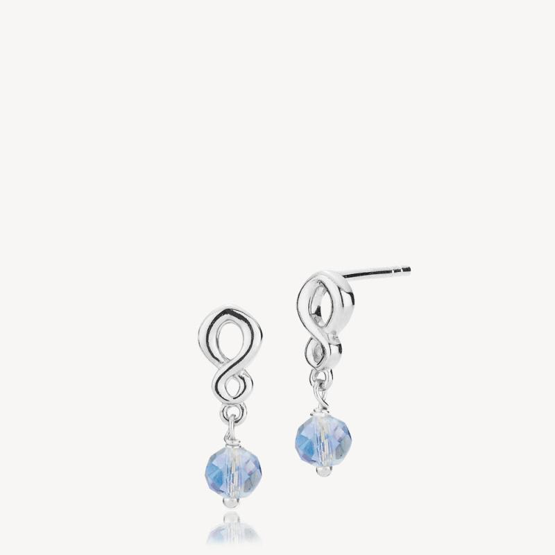 Sølv Majesty Øreringe Aqua ølv - Izabel Camille Ørestikkere  - 5710143101087