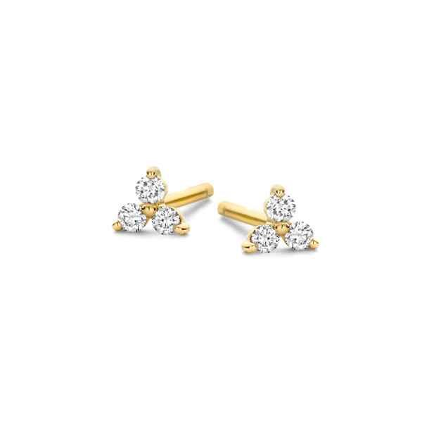 Spirit Icons Elle 14 Karat Guld Ørestikker Med Diamanter 0,09 Carat - Spirit Icons Ørestikkere  - 1255550511417
