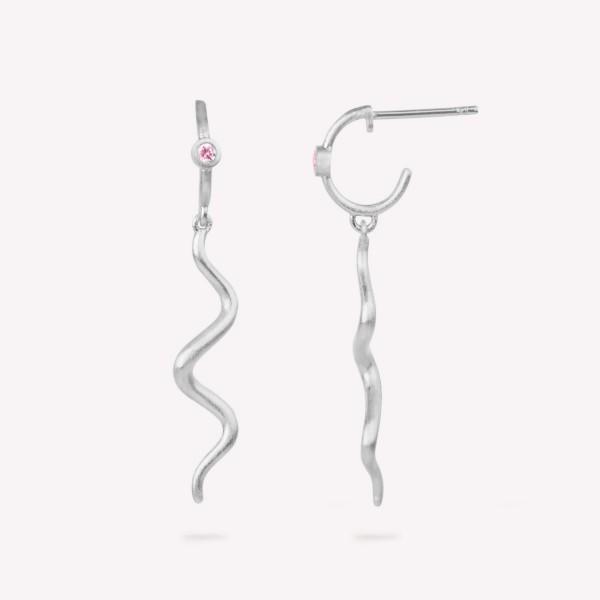 Bybiehl Wave Mini Pink Ørestikker Sterling ølv - By Biehl Øreringe  - 1277771687658