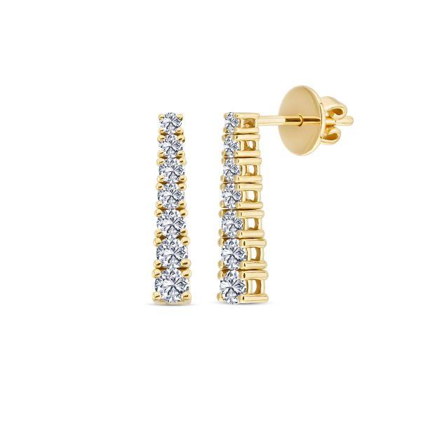 Nuran Empire 14 Karat Guld Øreringe med Diamanter 1,0 Carat