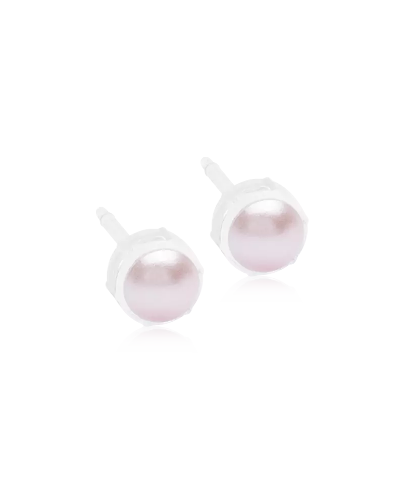 Bezel Light Rose Medicinsk Plastik Ørestikker Fra Blomdahl - Blomdahl Ørestikkere  - 7330981515600