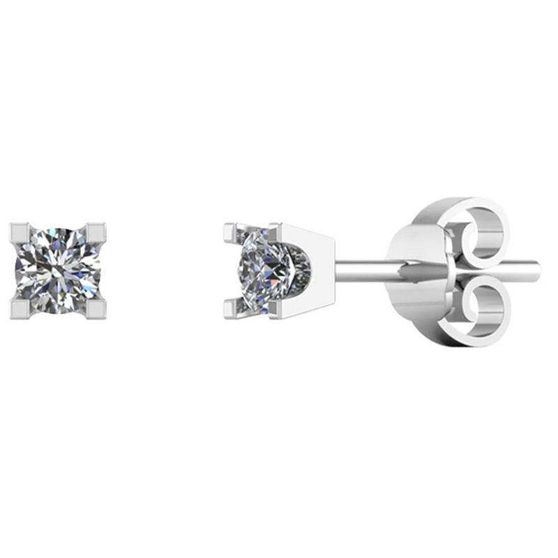 14 Karat Hvidguld Ørestikker med 0,80 Carat Diamanter