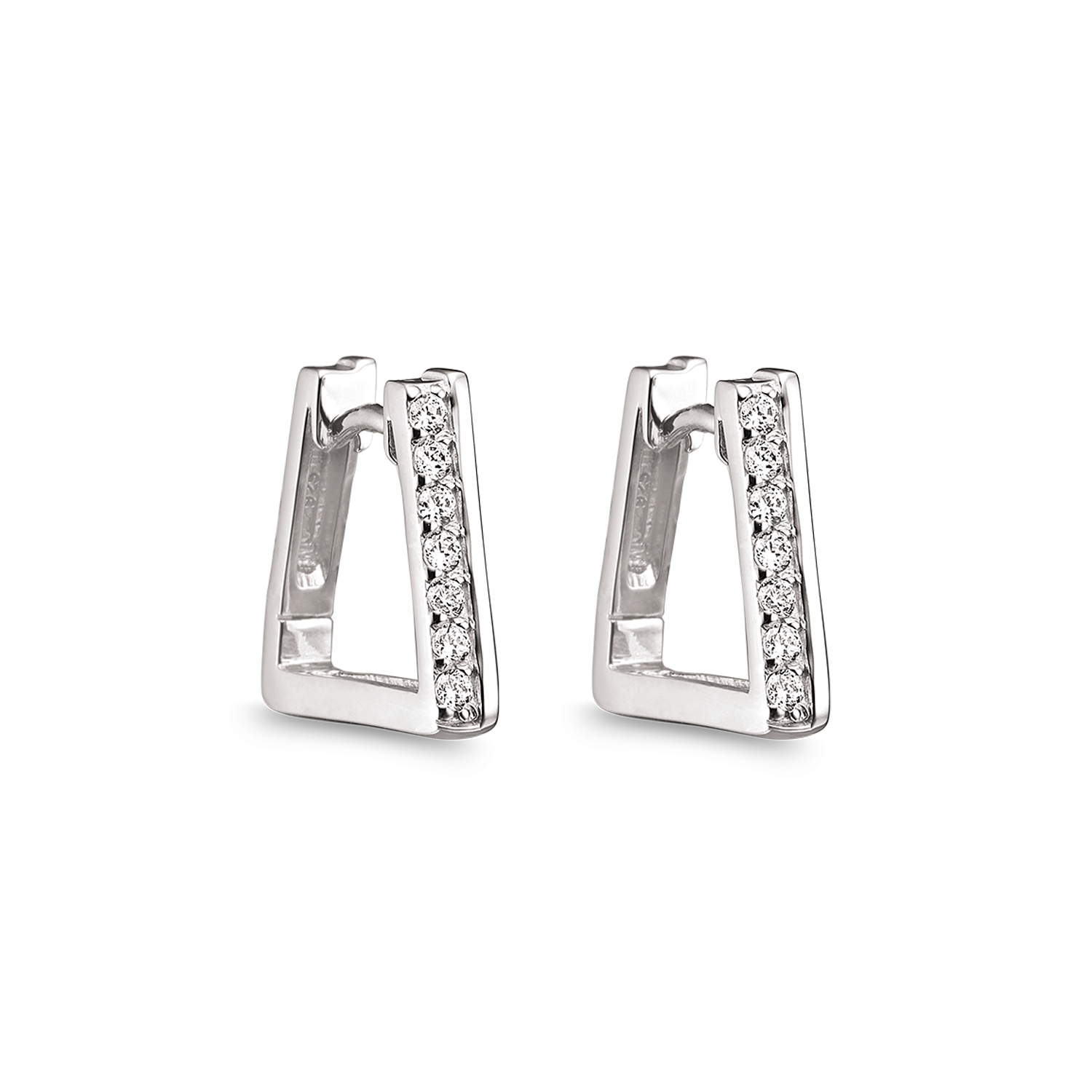 Sølv Creoler Zirconia - Øreringe  - 5707968401232