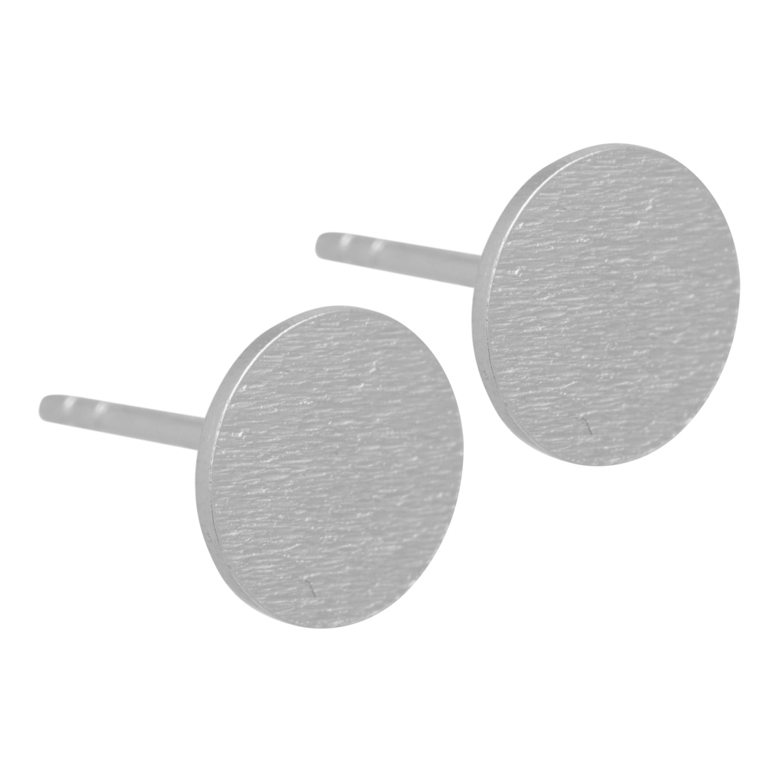 Ørestikker Sterling Sølv Med Børstede Mønter - Aqua Dulce Øreringe  - 5740013813307