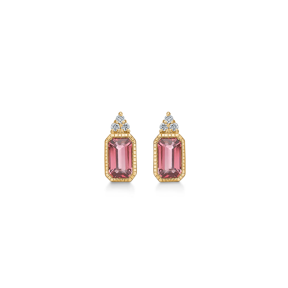 Mads Elvira 14kt Guld ørestikker Med Turmalin Diamant 1516039 - Mads Z Ørestikkere  - 1233690196015
