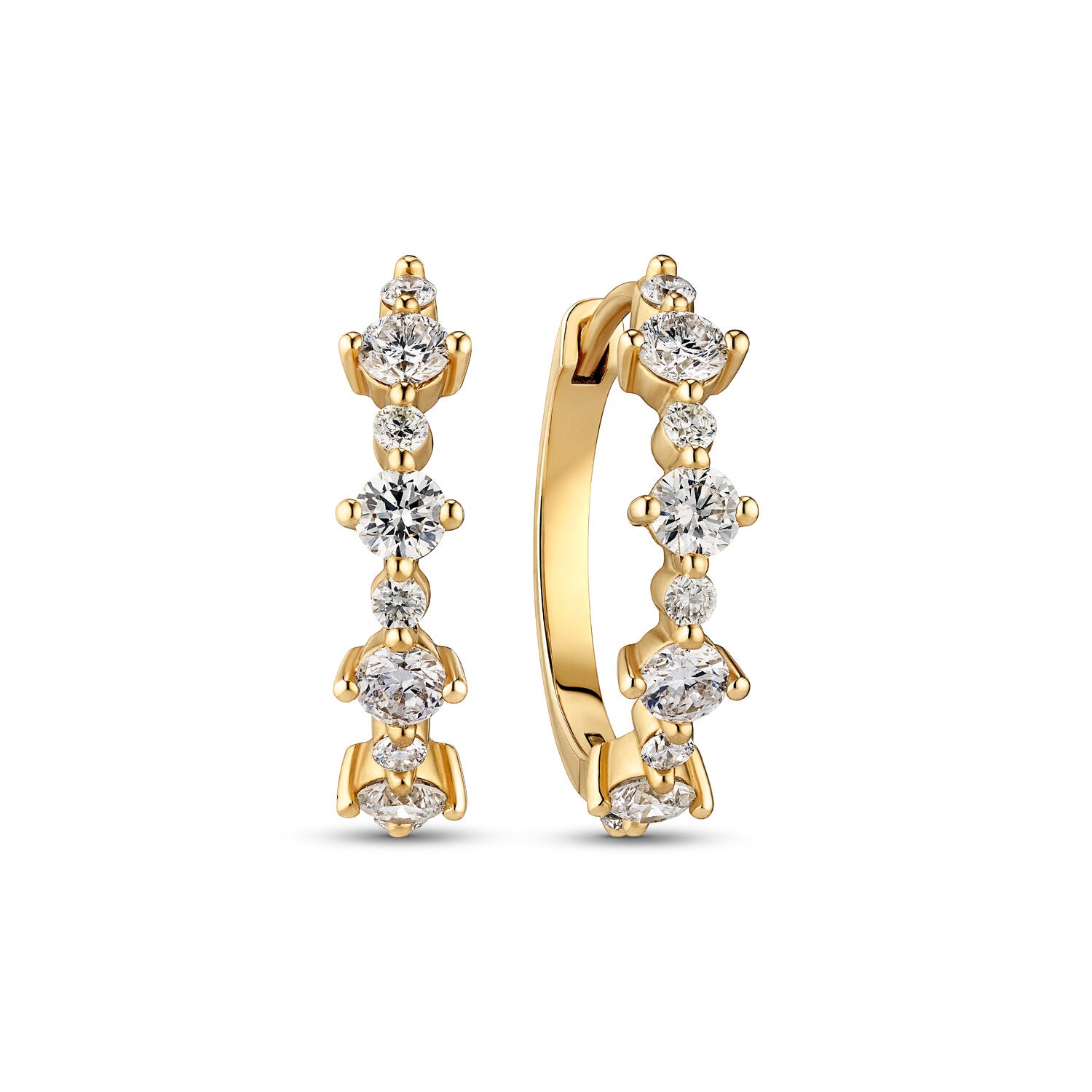 Brina Creolo Med Lab Grown Diamanter - Øreringe  - 5710699085572