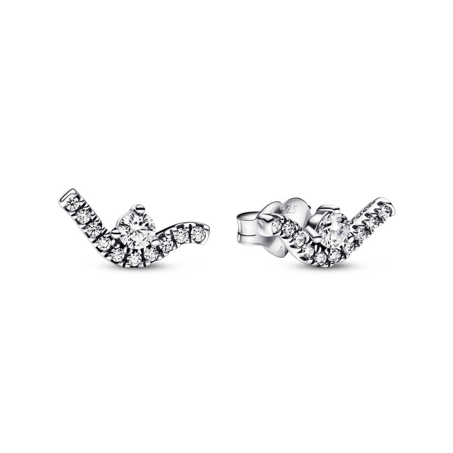 Wave Sterling Sølv Ørestikker Fra Pandora 292544c01 - Pandora Ørestikkere  - 1233330860337