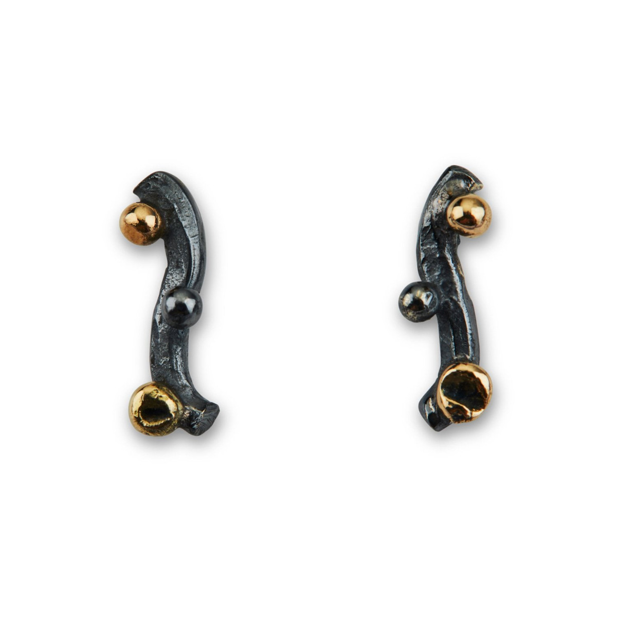 Birdie Grace Pin Sterling Sølv Ørestikker Med Karat Guld - By Birdie Øreringe  - 1244440516762