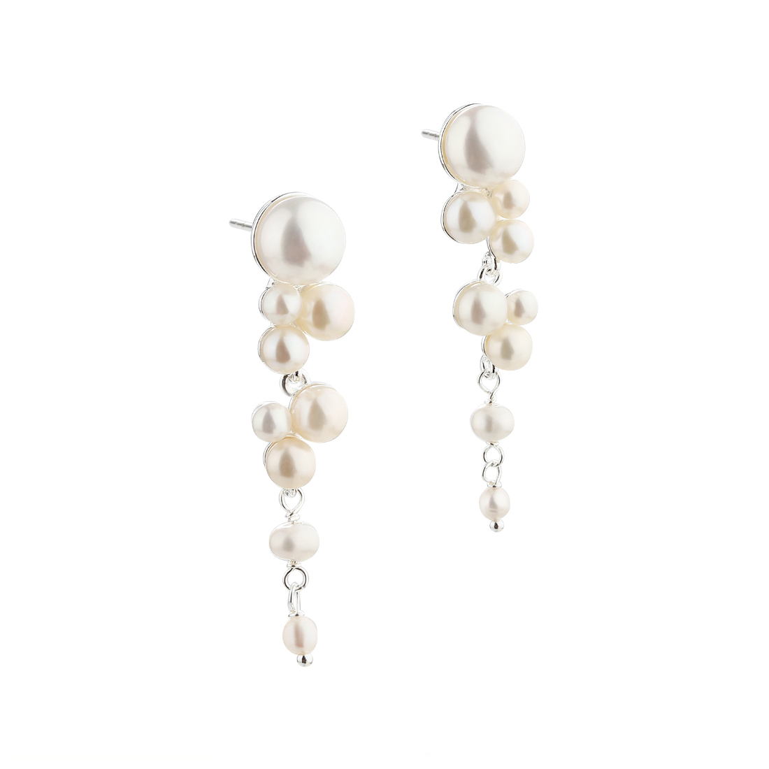 Bubbels Long Earstud Silver - Aqua Dulce Ørestikkere  - 5740013854492