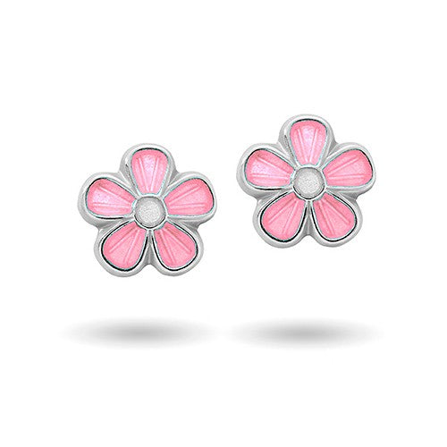 Pink Piaampper Børne ørestikker Med Blomst 9000601 - Pia&per Øreringe  - 1233690116181