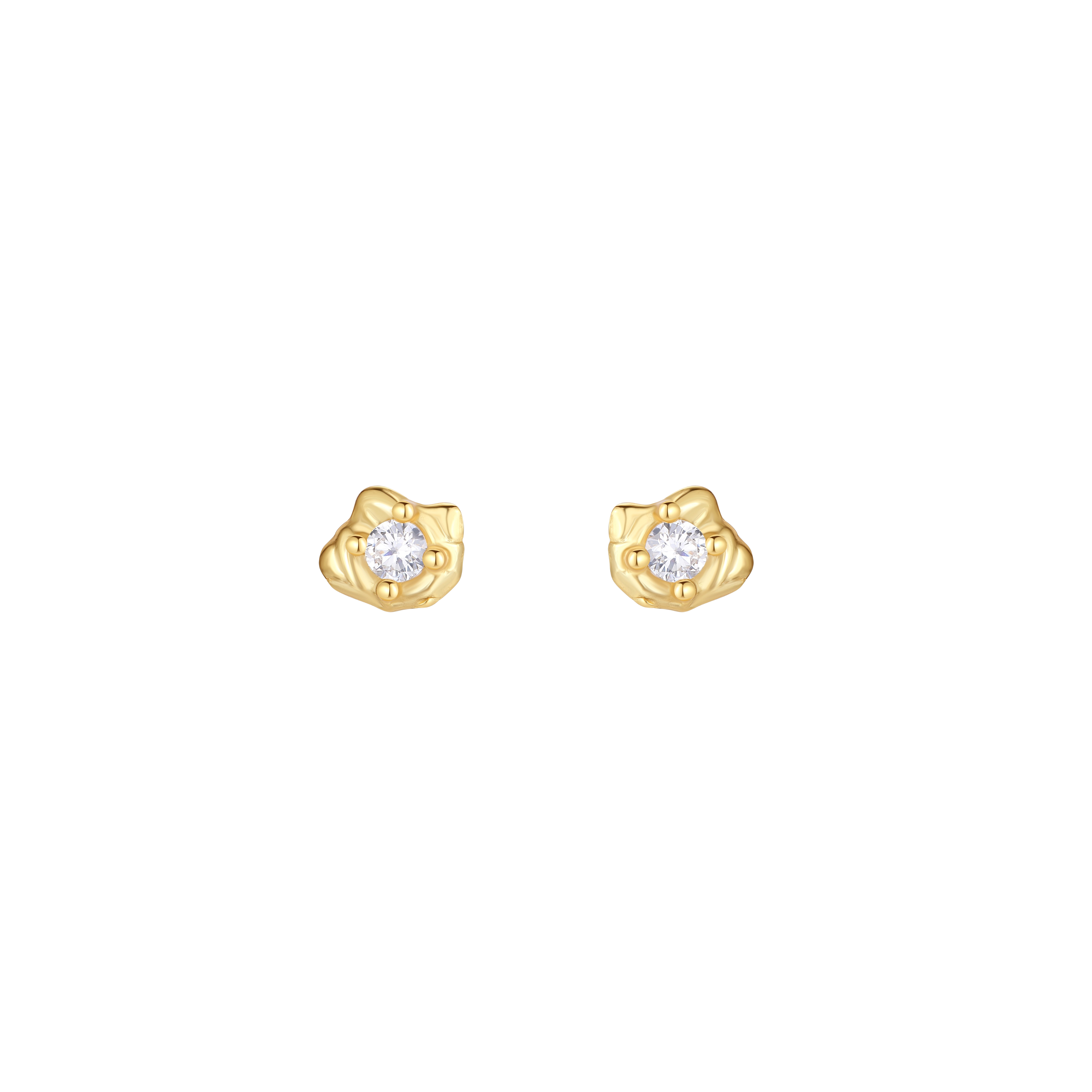 Adena Petite Studs Forgyldt - Nava Copenhagen Øreringe