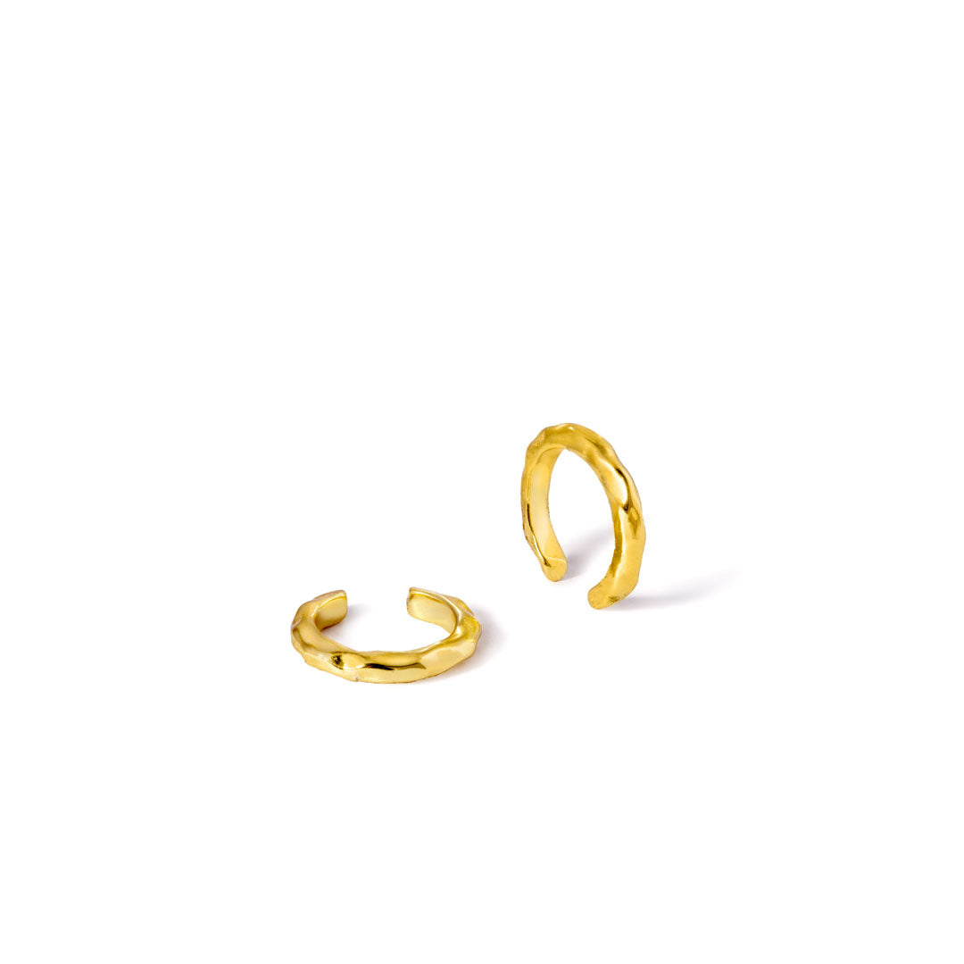 Cuff Ørering Cuffy Karat Guldbelagt Sterling Sølv SÆt Eller Enkeltvis - Szhirley Øreringe