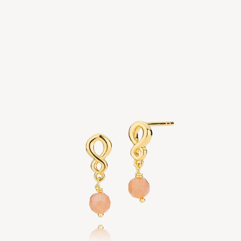 Guld Majesty Øreringe Peach Forgyldt - Izabel Camille Ørestikkere