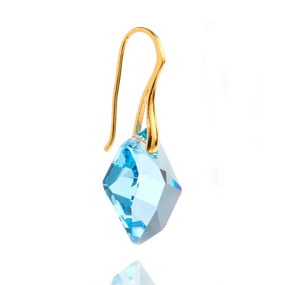 Arctic ørering Aquamarine Guld - Øreringe