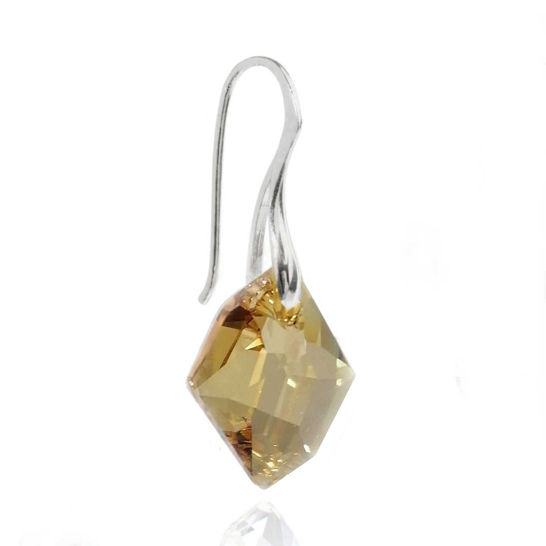 Arctic ørering Crystal Golden Shadow Sølv - Øreringe