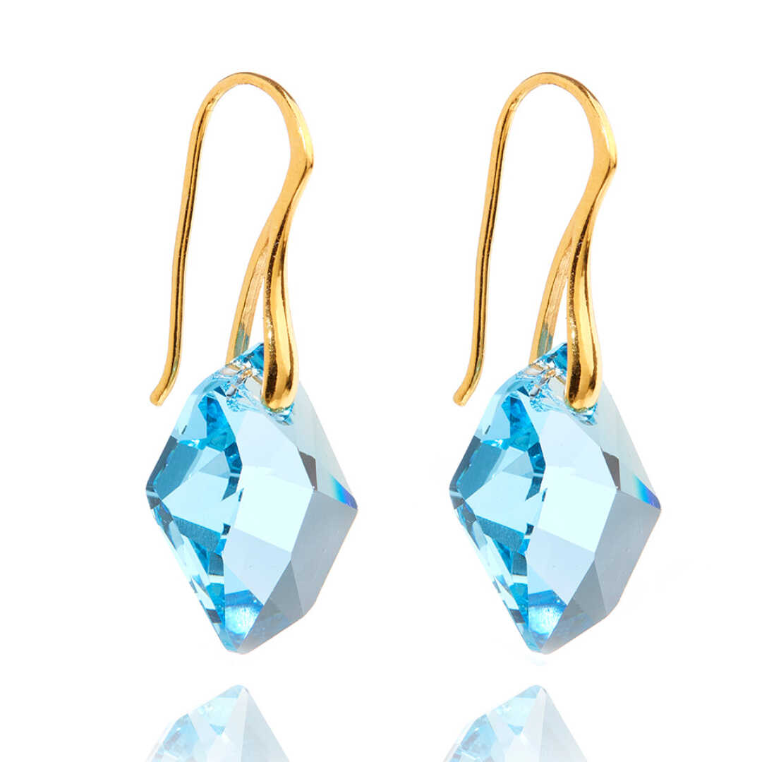 Arctic øreringe Aquamarine Guld - Øreringe