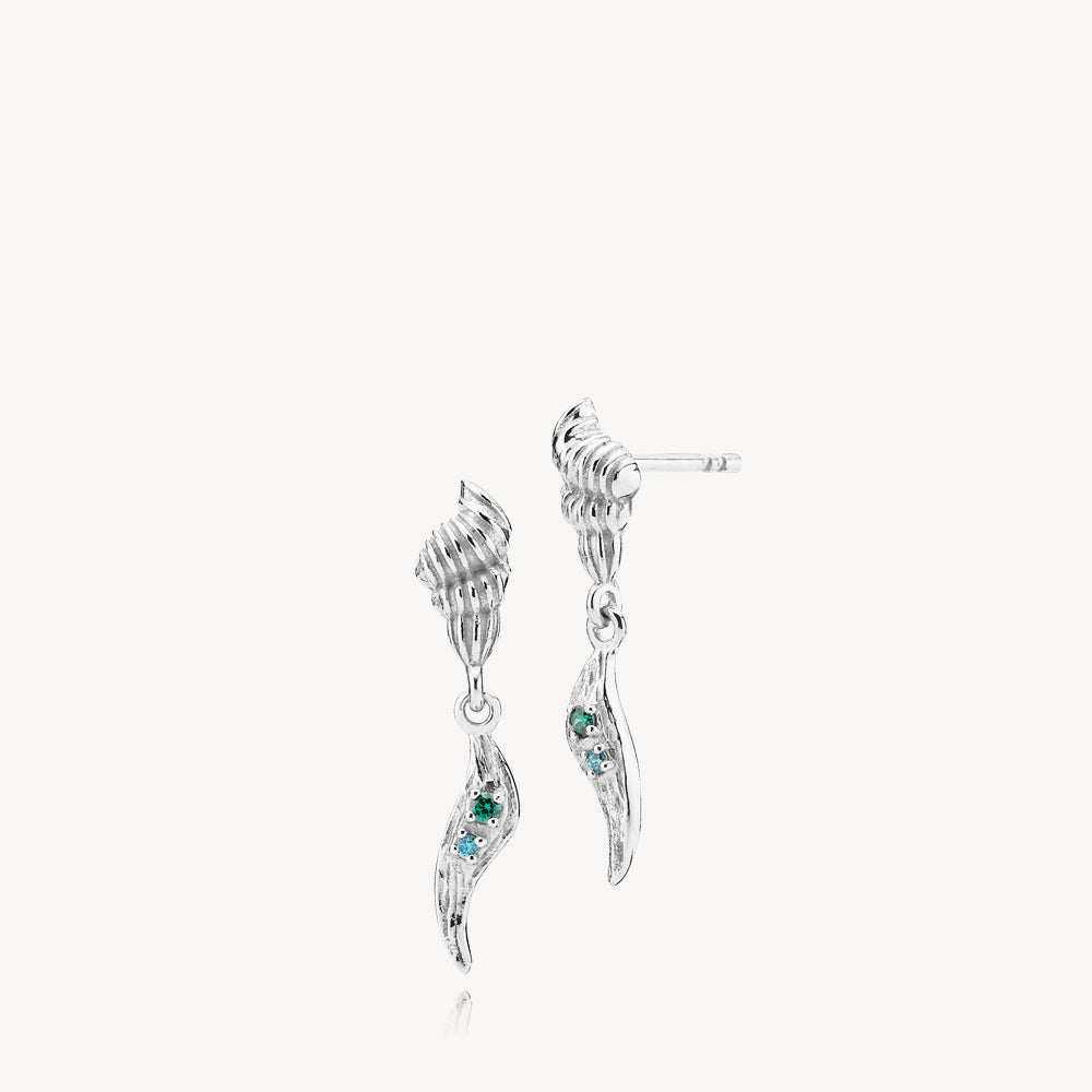 Grøn Kaia Ørering Sølv Med Onyx Blå Topaz Par - Sistie Øreringe  - 5710143087527