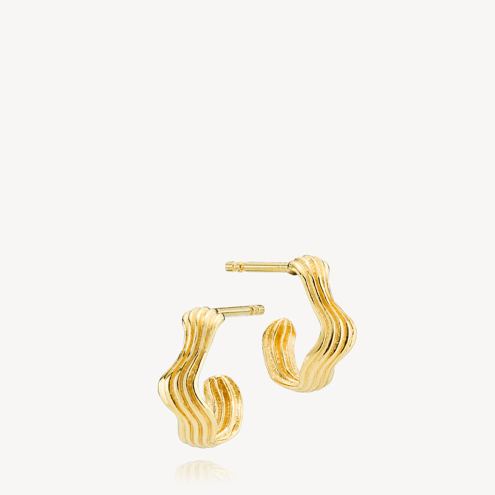 Guld Silke Sistie Forgyldt Par - Sistie Øreringe  - 5710143094228
