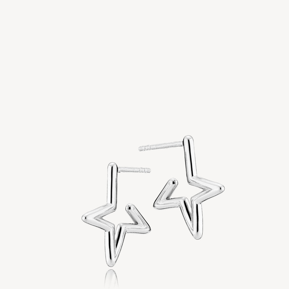 Sølv Stella Ørestikker – Elegant Stjerneformet Design