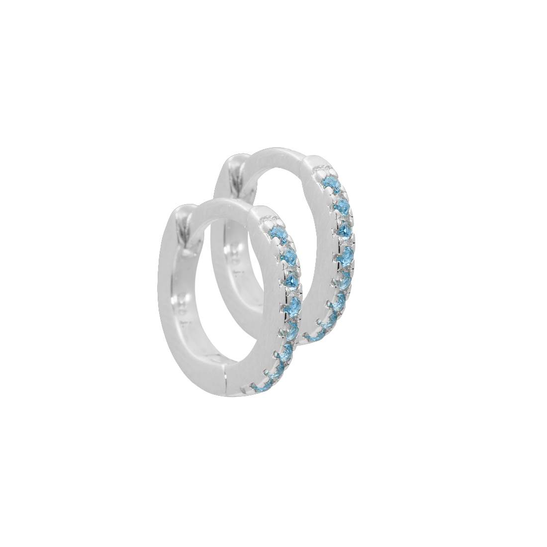 Ranva Sky Hoop Sølv - Aqua Dulce Øreringe 25 mm