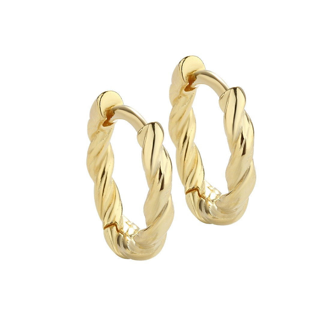 Curly Hoop Golden - Aqua Dulce Øreringe  - 5740013857189