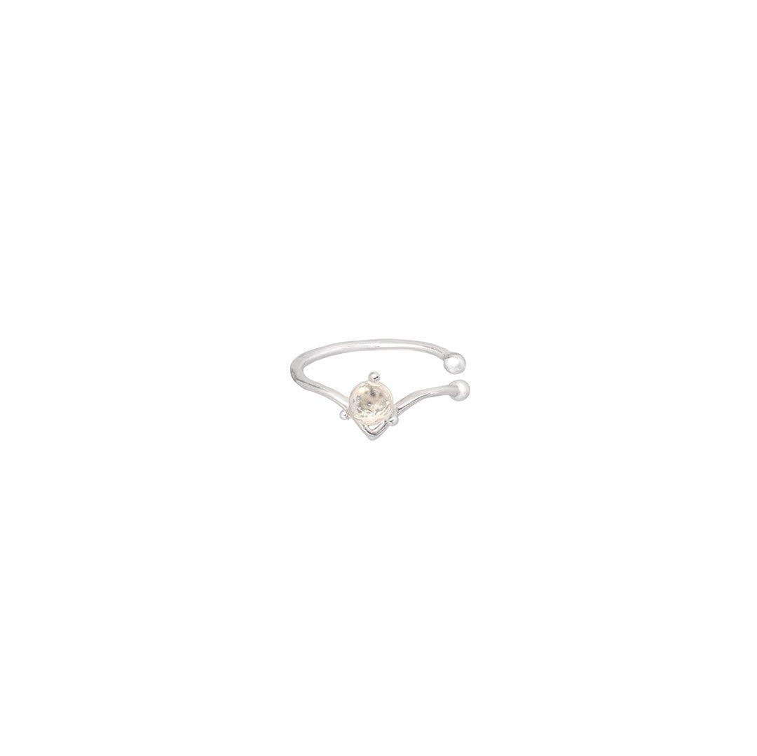 Cuff Ørering Romanticuff Onesize Regulerbar Størrelse Sterling Sølv Med Månesten - Szhirley Øreringe