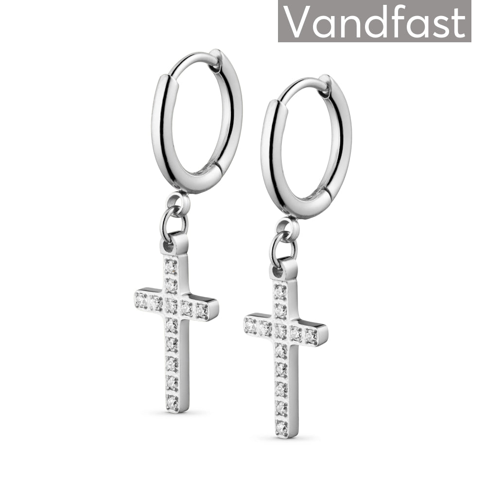 Annebrauner Cross Deluxe Earrings - Cab Øreringe  - 2002103222431