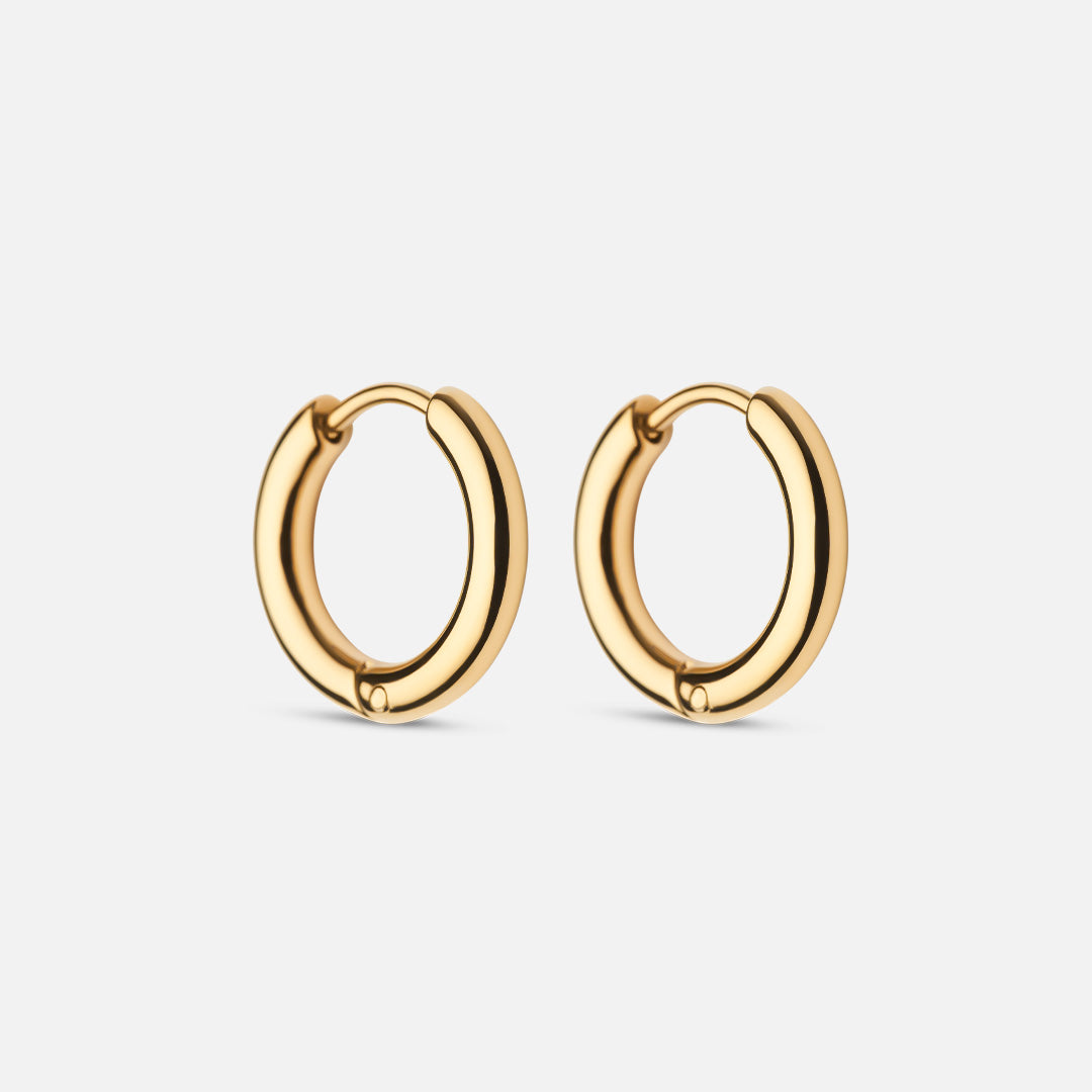 Basic Hoops 18k Guldbelagt 15mm - Josephine Nord Øreringe