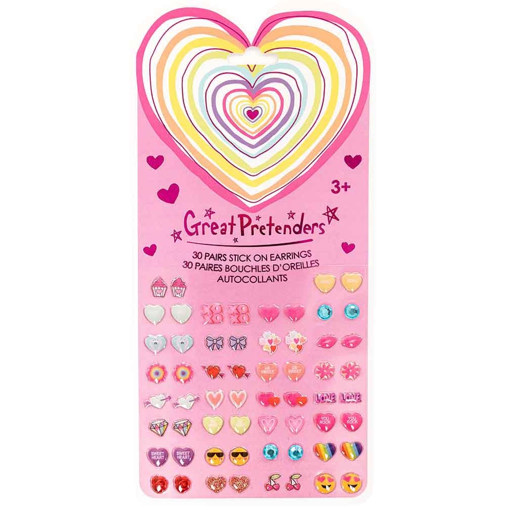 Great Pretenders Ørestickers Hjerter Pak - Øreringe